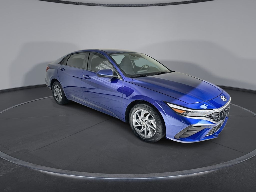 Certified 2025 Hyundai Elantra Hybrid Blue Sedan