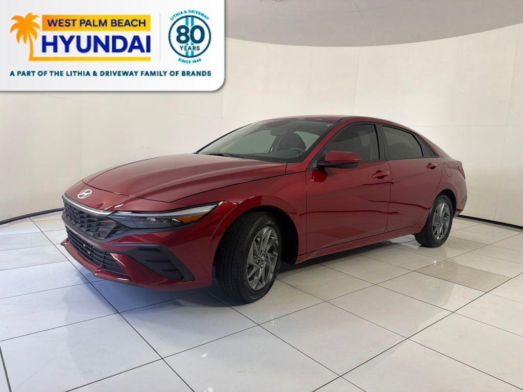 New 2025 Hyundai Elantra Hybrid Blue Sedan