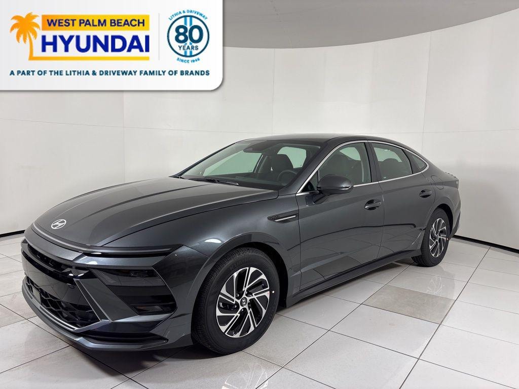New 2026 Hyundai Sonata Hybrid Blue Sedan