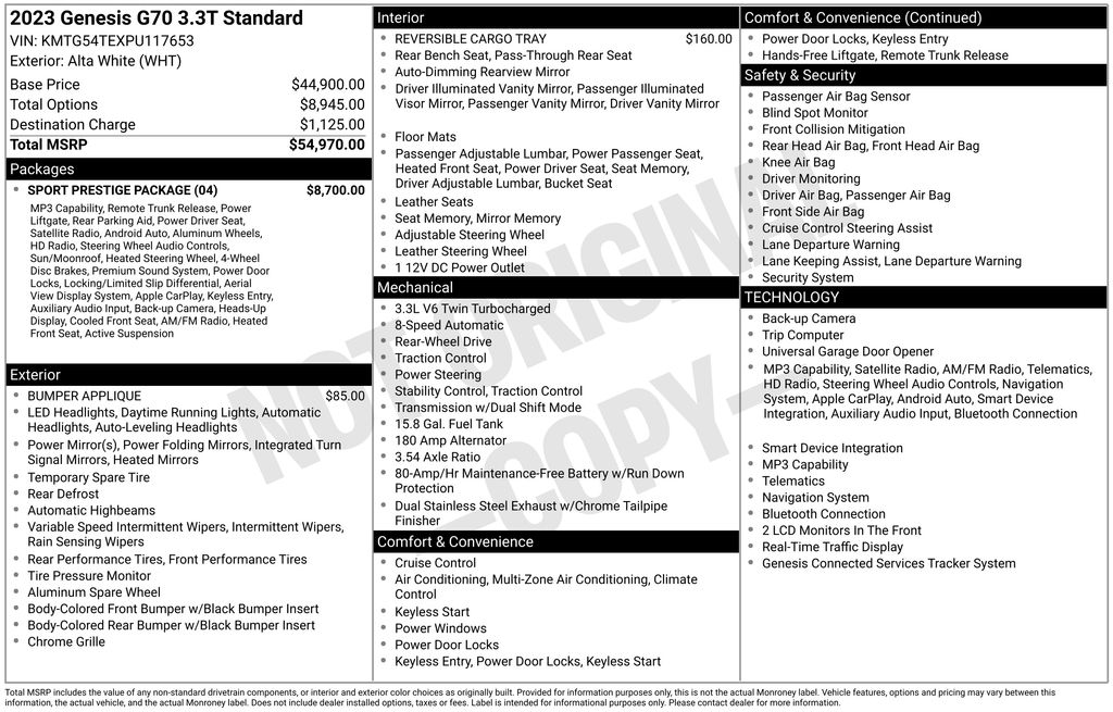 Thumbnail: 2023 Genesis G70 - 37