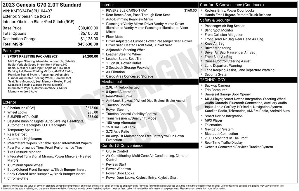 Thumbnail: 2023 Genesis G70 - 38