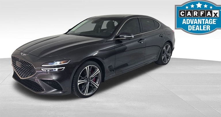 Used Genesis G70 3.3T Sport Advanced RWD Used Genesis G70 3.3T Sport Advanced RWD Sedan pictured from our May 2026 used inventory at West Palm Beach Hyundai