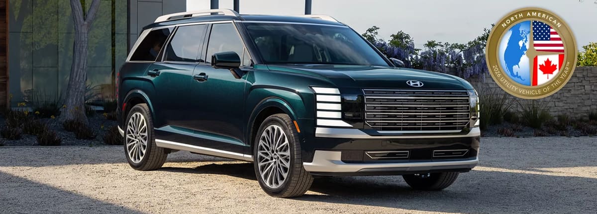 New Hyundai Palisade Models for Sale in West Palm Beach - 2026 redesigned model shown. 2026 North American Utility Vehicle of the Year.