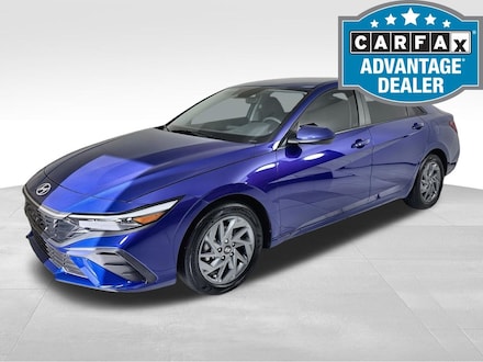 2025 Hyundai Elantra Hybrid Blue Sedan