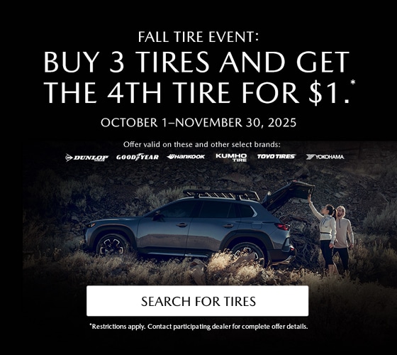 Buy 3 tires and get the 4th tire for $1