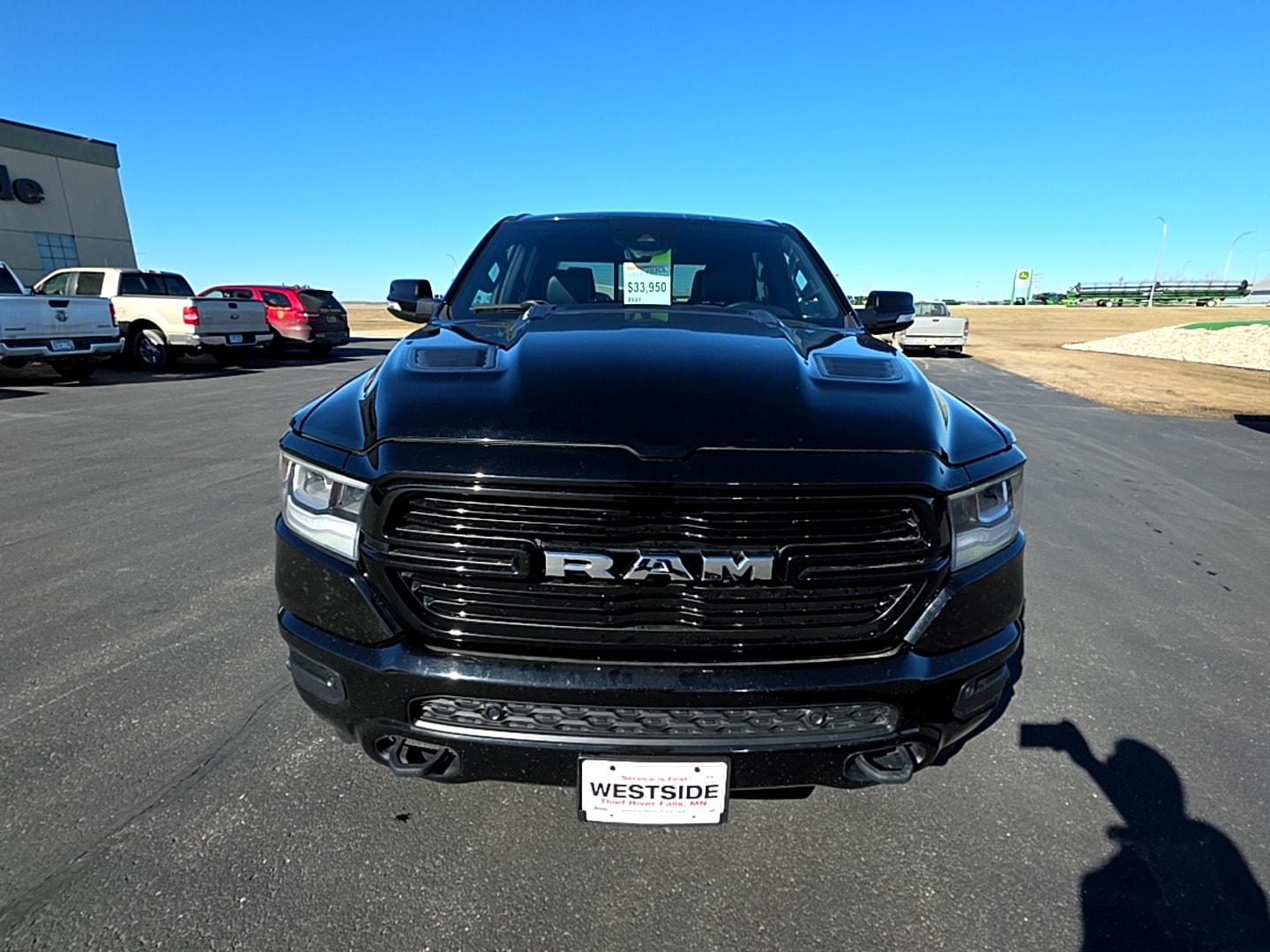 Used 2021 RAM Ram 1500 Pickup Laramie with VIN 1C6SRFJT9MN500619 for sale in Thief River Falls, Minnesota