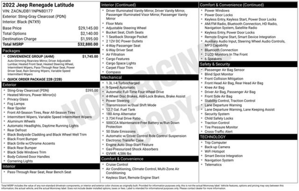 Used 2022 Jeep Renegade Latitude SUV