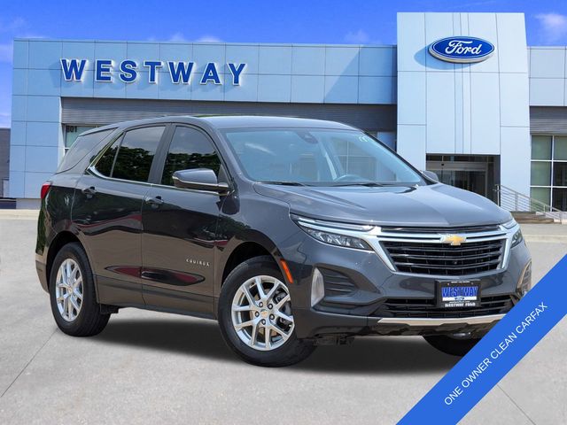 Used 2022 Chevrolet Equinox LT with VIN 3GNAXKEV9NS243233 for sale in Irving, TX