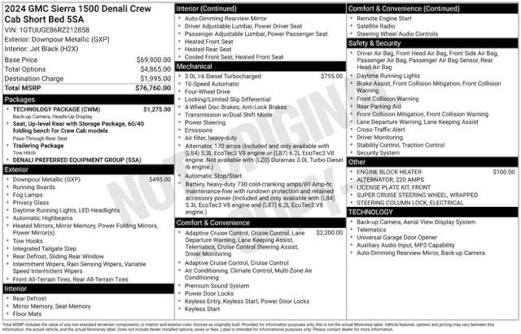 Used 2024 GMC Sierra 1500 Denali Truck Crew Cab