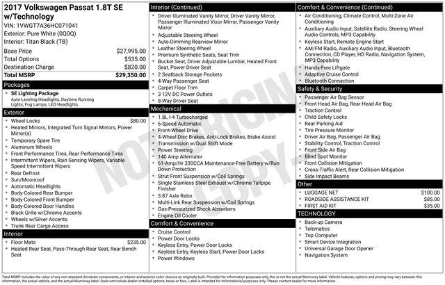 2017 Volkswagen Passat 1.8T SE w/ Technology Auto's photo
