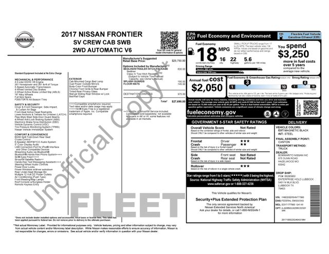 2017 Nissan Frontier 4.0 SV Crew Cab 4X2 AT SWB's photo