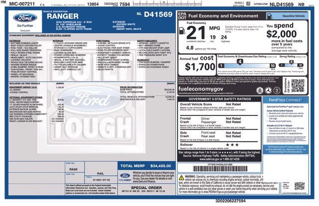 2022 Ford Ranger's photo