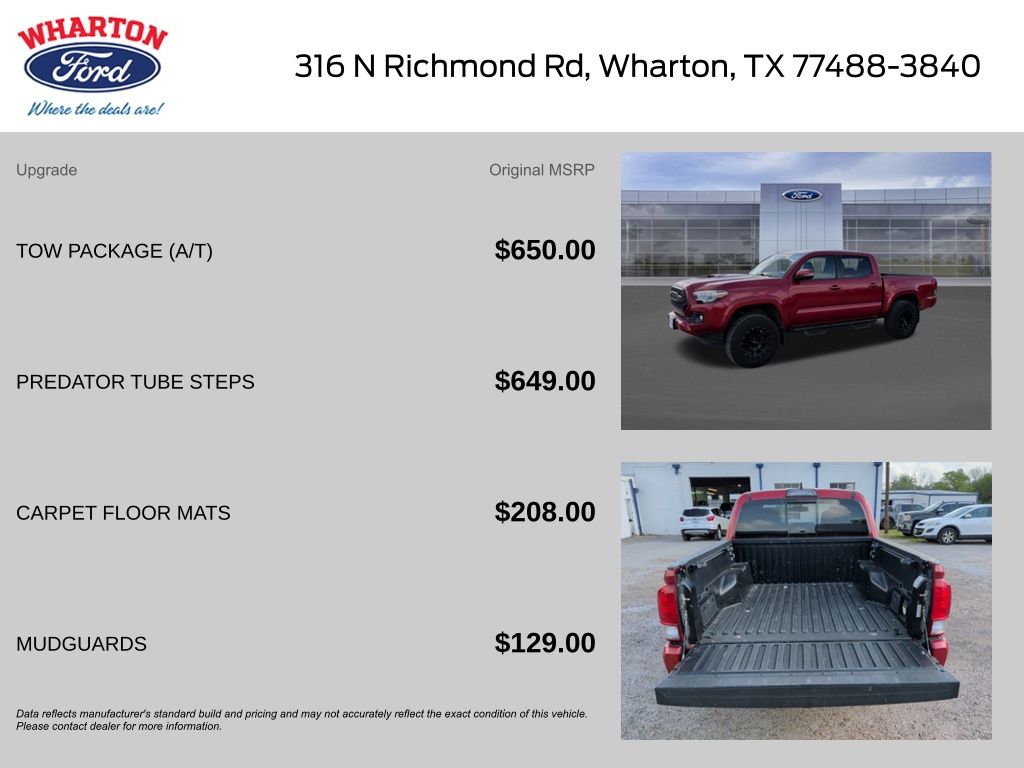 Used 2017 Toyota Tacoma TRD Sport with VIN 3TMCZ5AN3HM067405 for sale in Wharton, TX