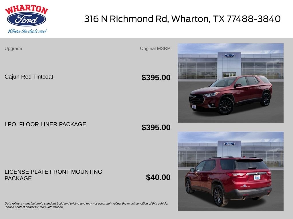 Used 2020 Chevrolet Traverse RS SUV