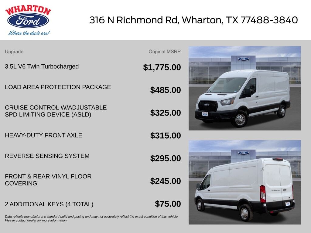 Certified 2023 Ford Transit-350 Cargo Base Van Medium Roof Van