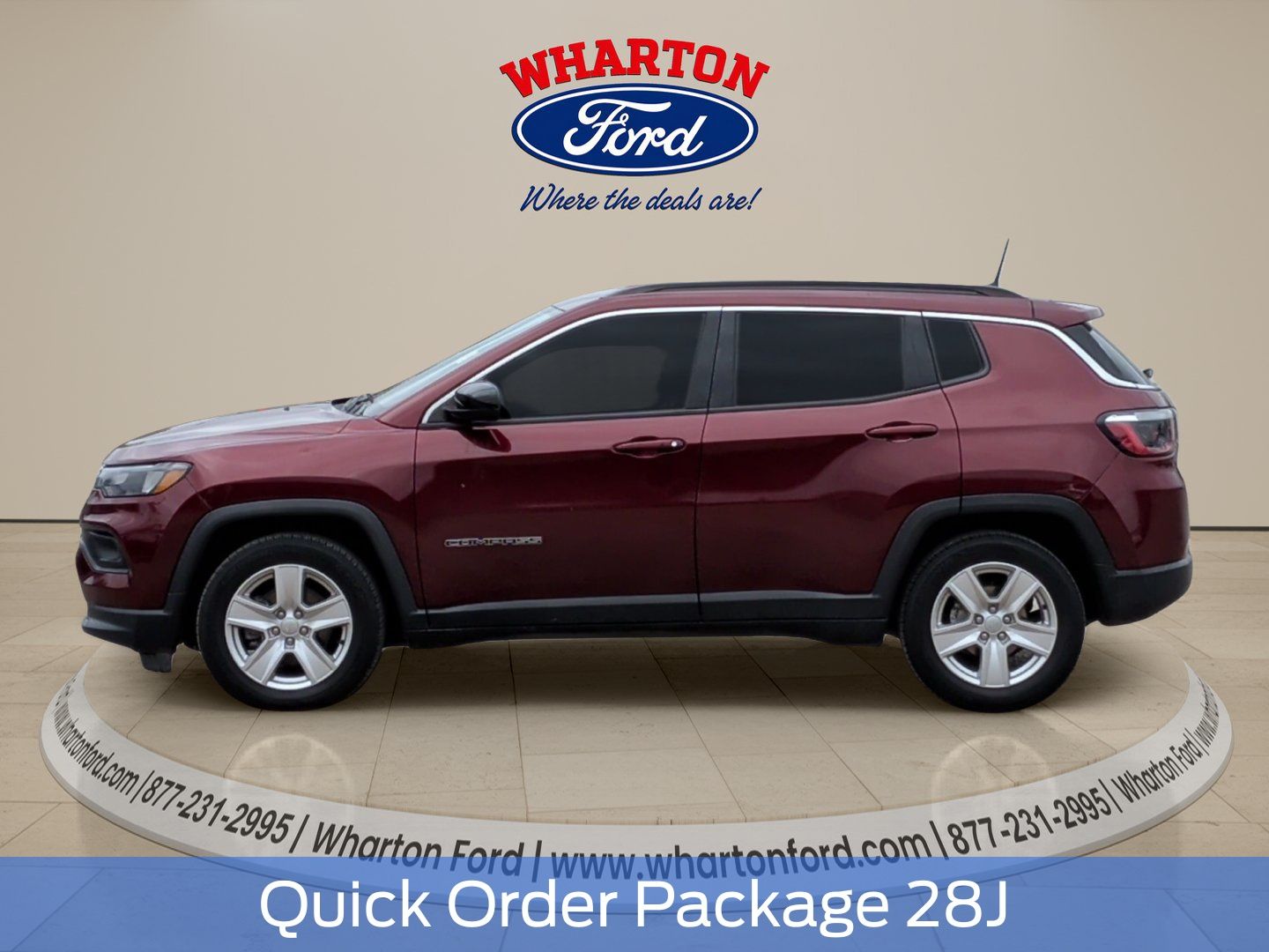 Used 2022 Jeep Compass Latitude with VIN 3C4NJCBB4NT149265 for sale in Wharton, TX