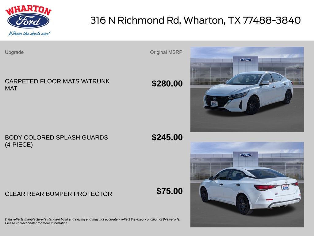 Used 2024 Nissan Sentra S with VIN 3N1AB8BV3RY361069 for sale in Wharton, TX