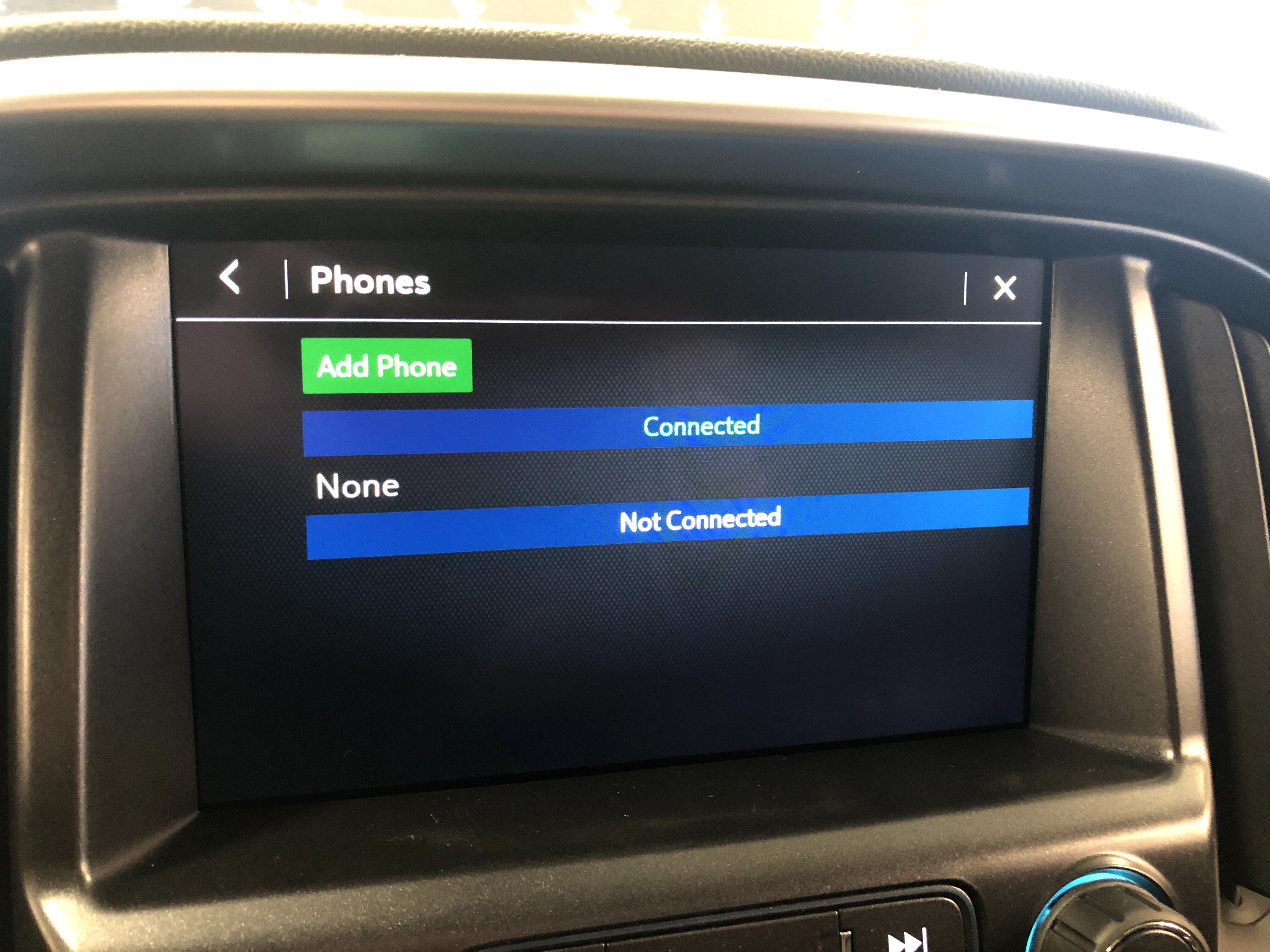 Chevrolet MyLink No Phone Connected