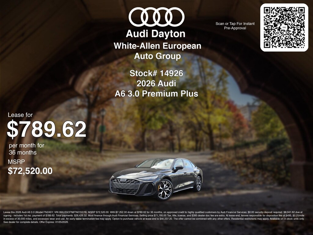 New 2026 Audi A6 Base Premium Plus quattro