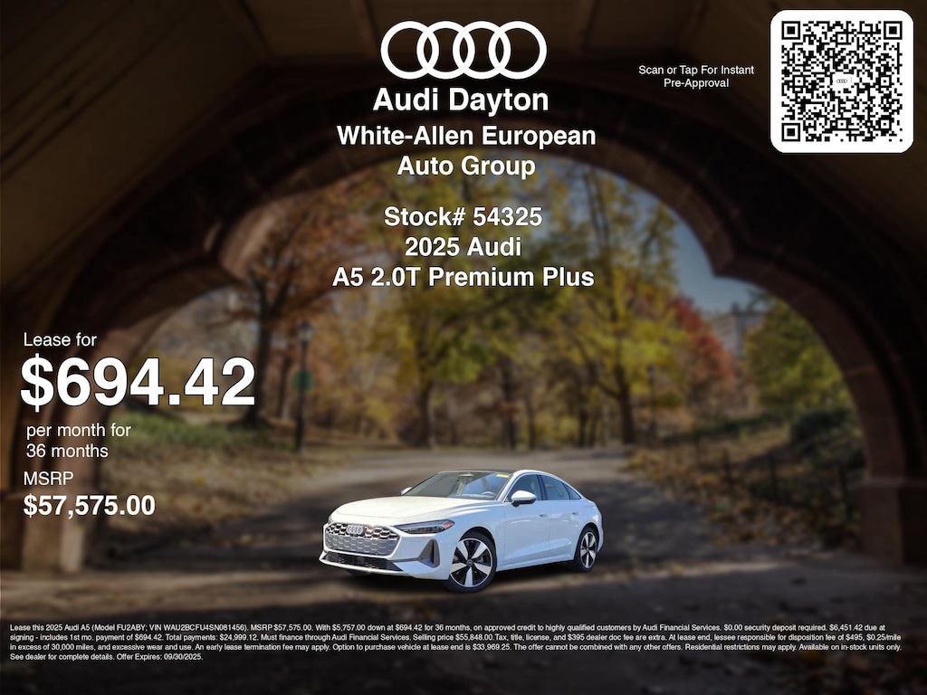 New 2025 Audi All-new A5 2.0T Premium Plus Premium Plus 2.0 TFSI quattro