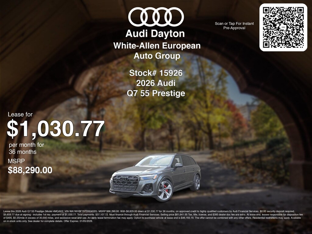 New 2026 Audi Q7 55 Prestige Prestige 55 quattro