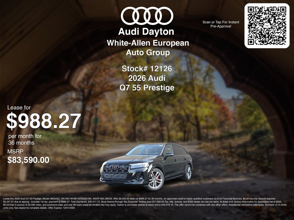 New 2026 Audi Q7 55 Prestige Prestige 55 quattro