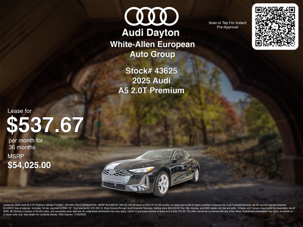 New 2025 Audi All-new A5 2.0T Premium Premium 2.0 TFSI quattro