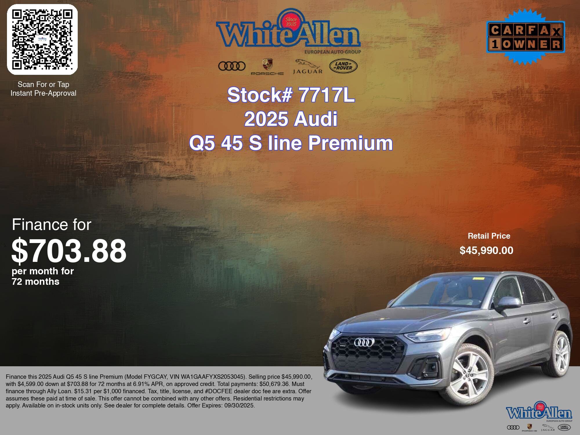 2025 Audi Q5 S line Premium 45 TFSI photo 2