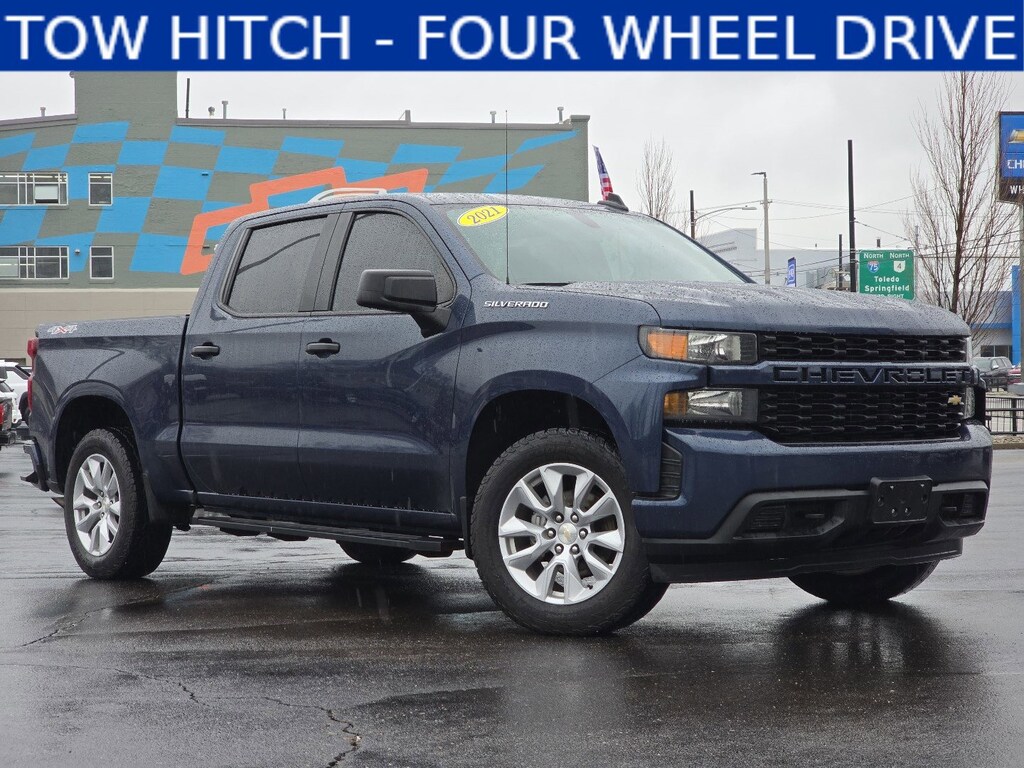 Used 2021 Chevrolet Silverado 1500 Custom Truck Crew Cab