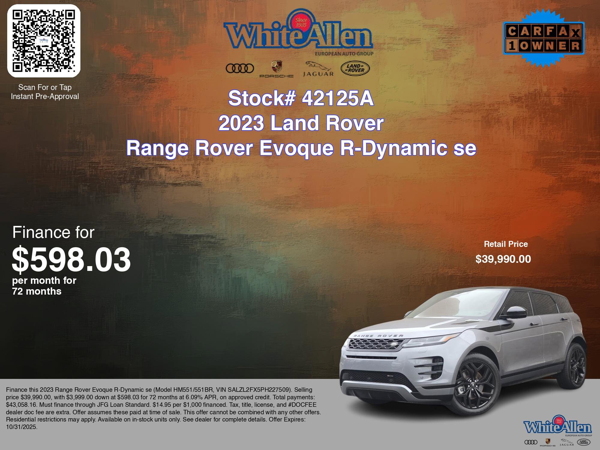 2023 Land Rover Range Rover Evoque R-Dynamic SE photo 2