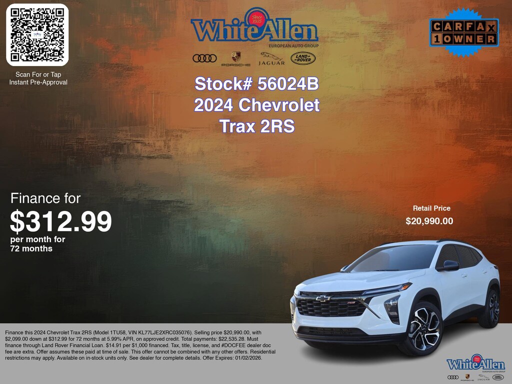 Used 2024 Chevrolet Trax 2RS SUV