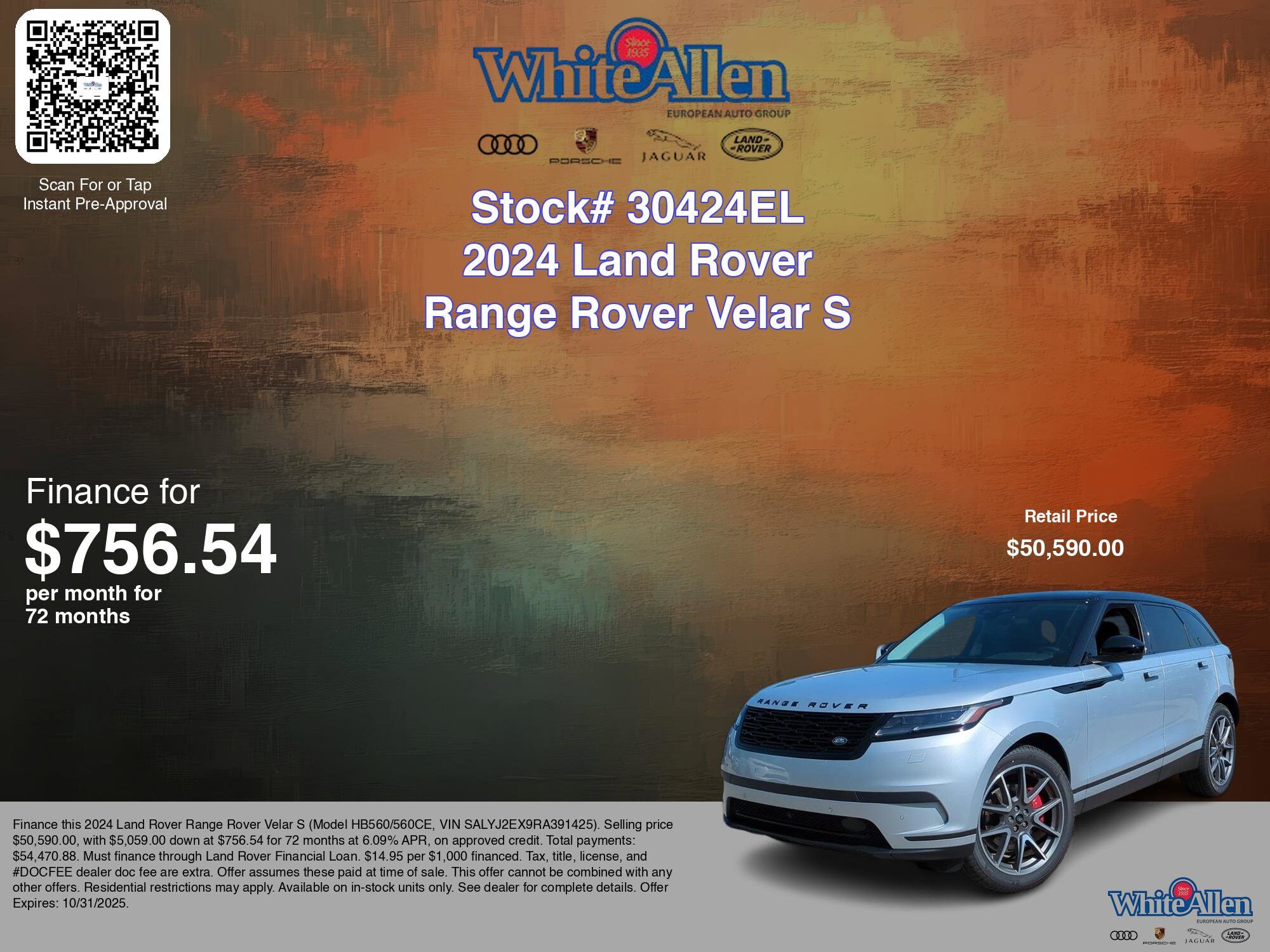 2024 Land Rover Range Rover Velar Velar S photo 3
