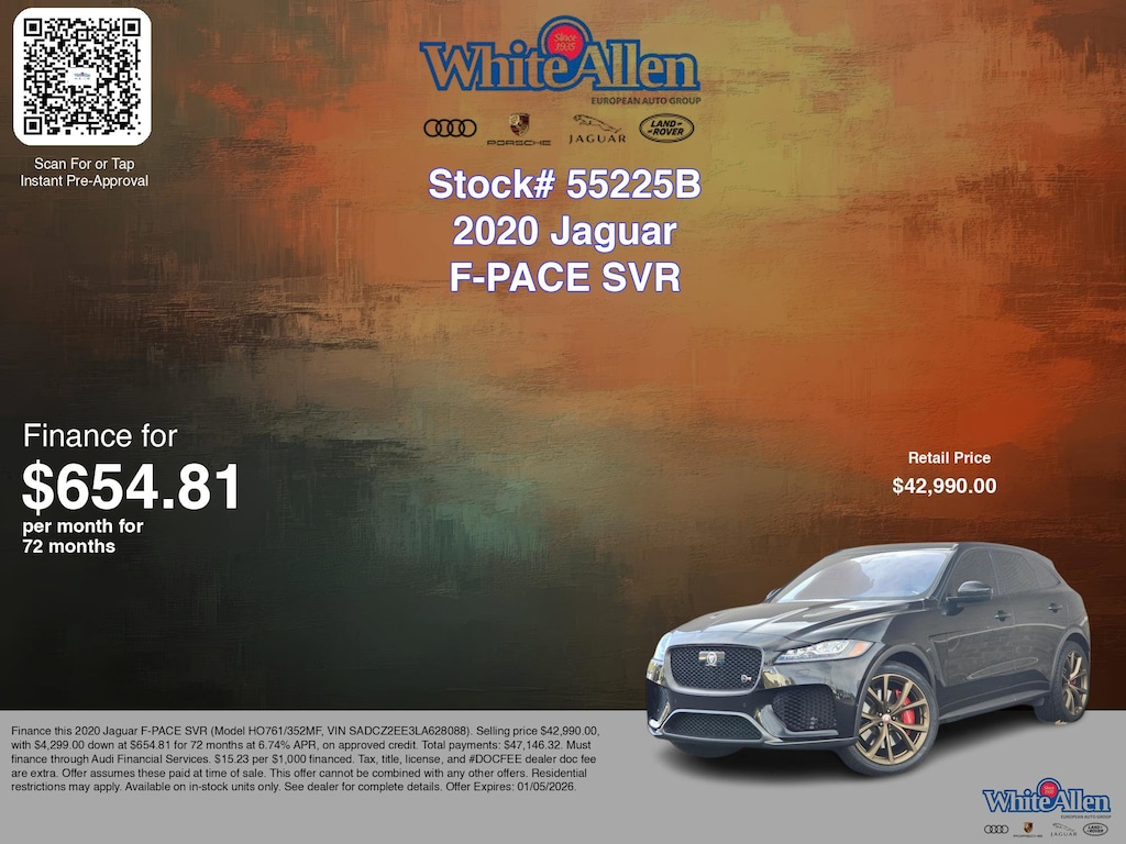 Used 2020 Jaguar F-PACE SVR SUV