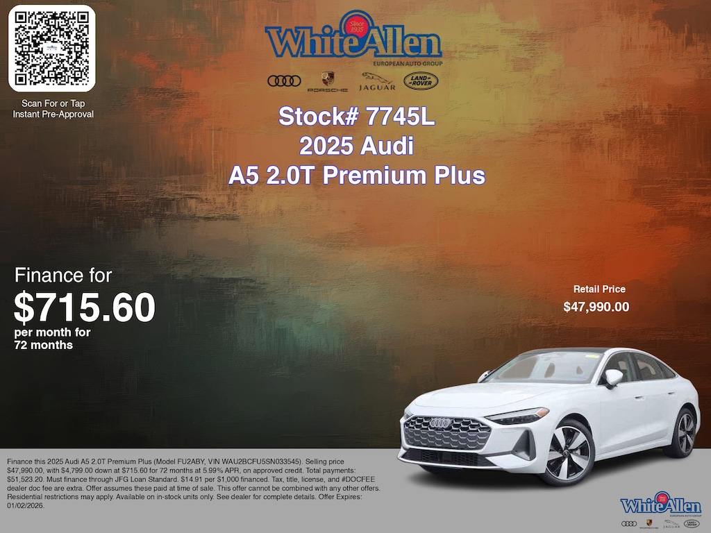 Certified 2025 Audi A5 2.0T Premium Sportback