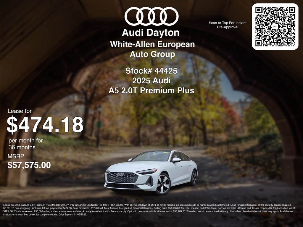 New 2025 Audi A5 2.0T Premium Sportback