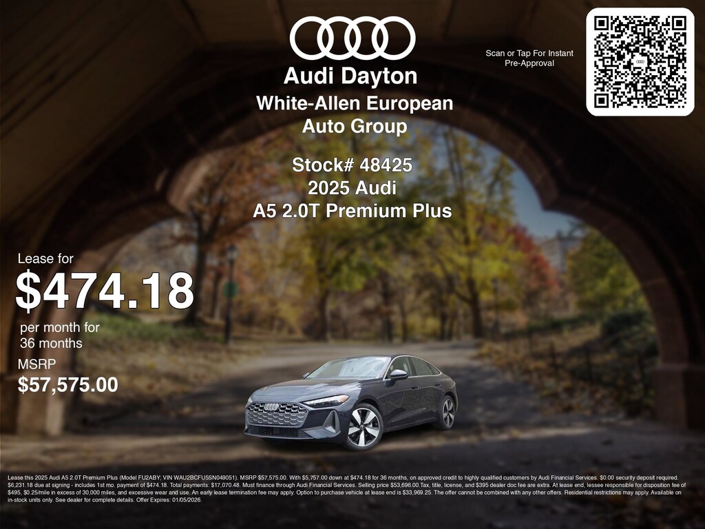 New 2025 Audi A5 2.0T Premium Sportback