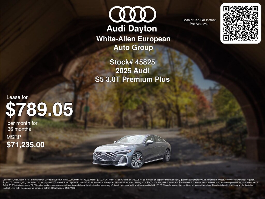 New 2025 Audi S5 3.0T Premium Sportback