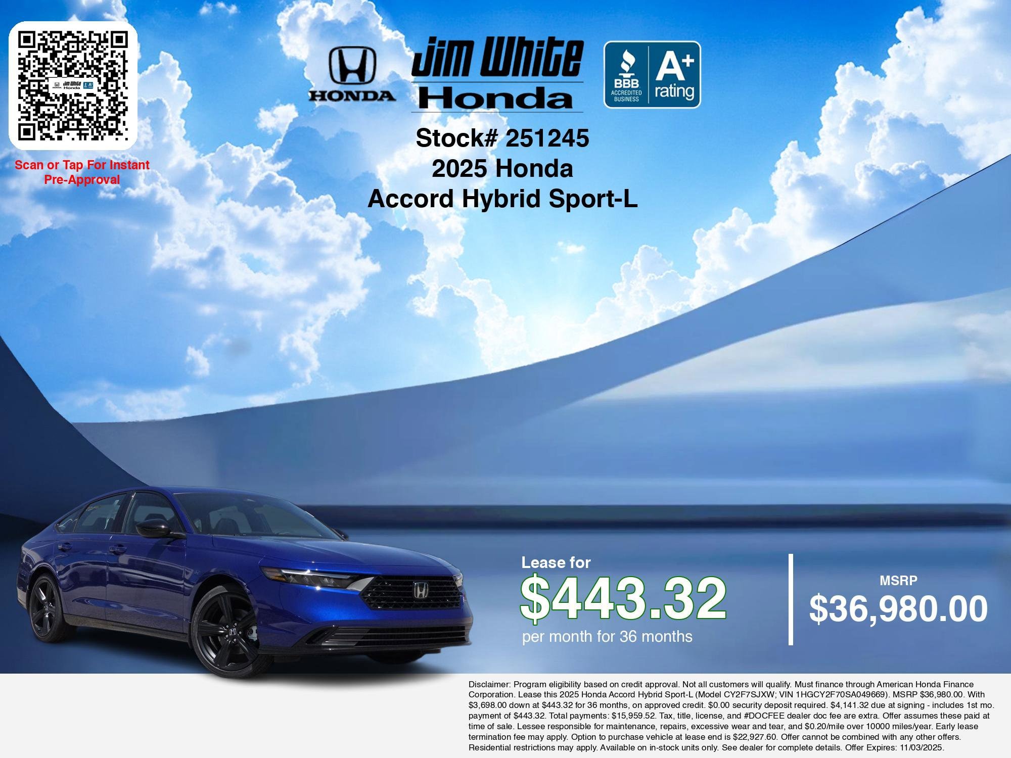 2025 Honda Accord Hybrid Sport-L photo 2