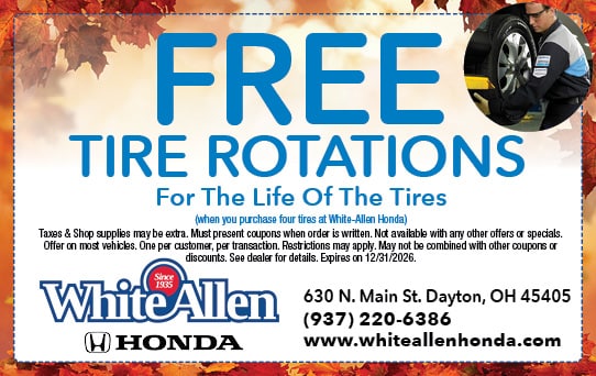 Free Tire Rotation | White Allen Honda