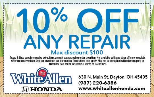 Auto Service Specials | White Allen Honda near Dayton, OH