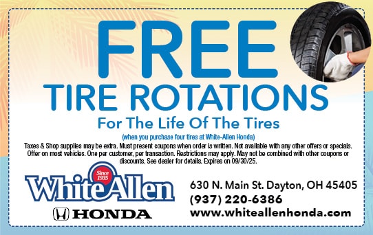 Free Tire Rotation | White Allen Honda