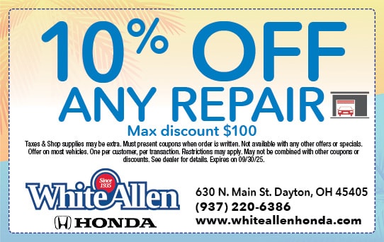 10% off any repair | Allen White Honda