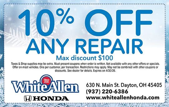 10% off any repair | Allen White Honda