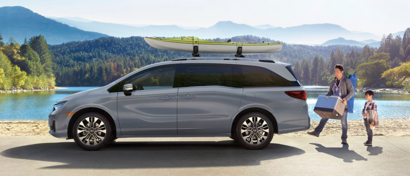 2025 Honda Odyssey Exterior At Lake With Canoe