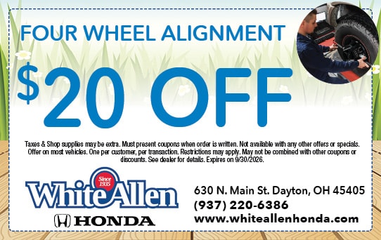 $20 Wheel Alignment | White Allen Honda