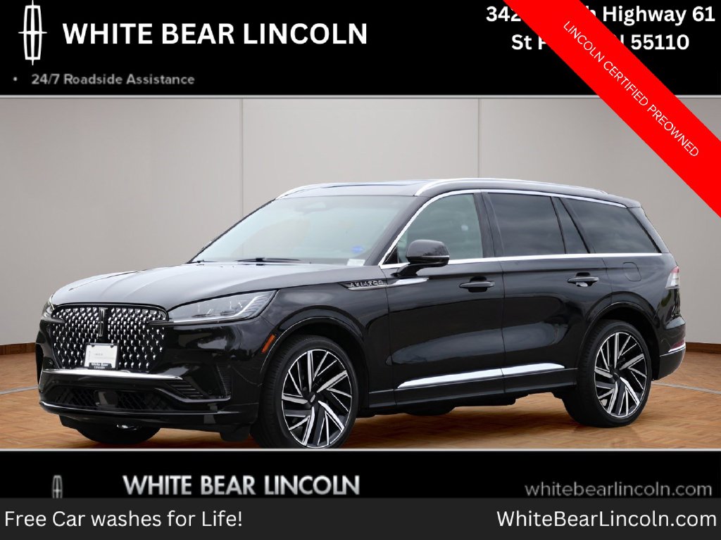 Certified 2025 Lincoln Aviator Black Label with VIN 5LM5J9XC0SGL04133 for sale in Saint Paul, Minnesota
