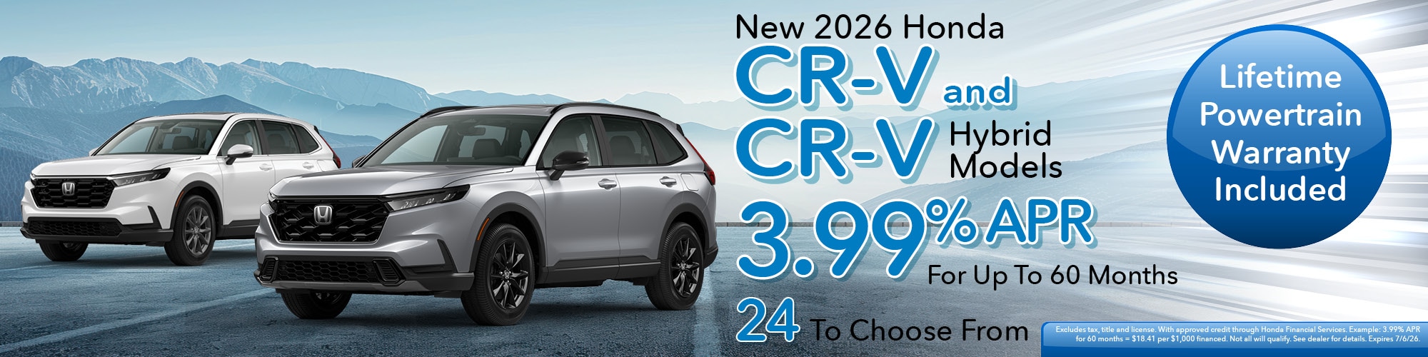 2026 Honda CR-V & CR-V Hybrid Finance Offer | White's Auto Mall Honda