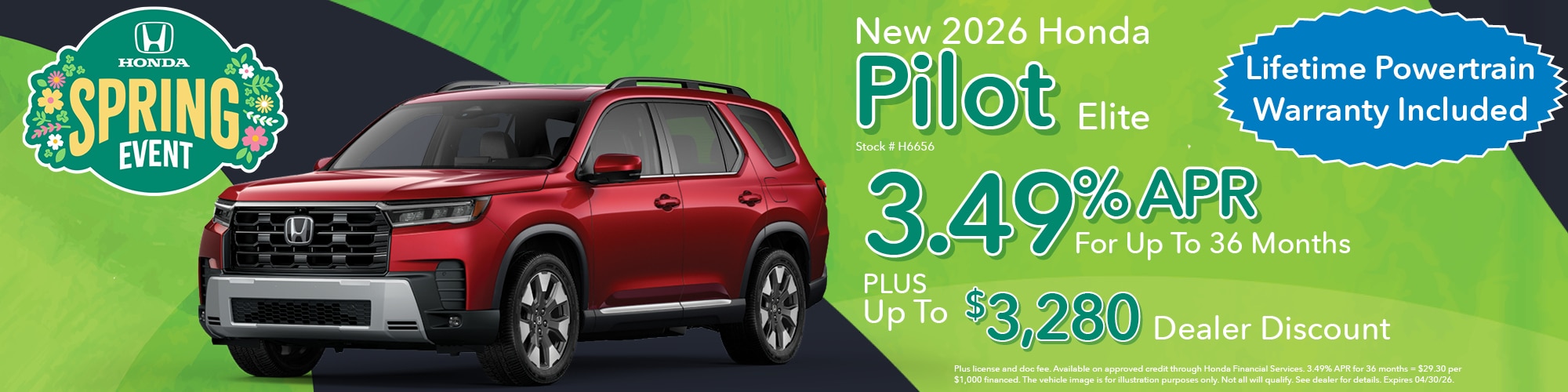2026 Honda Pilot Finance Offer | White's Auto Mall Honda