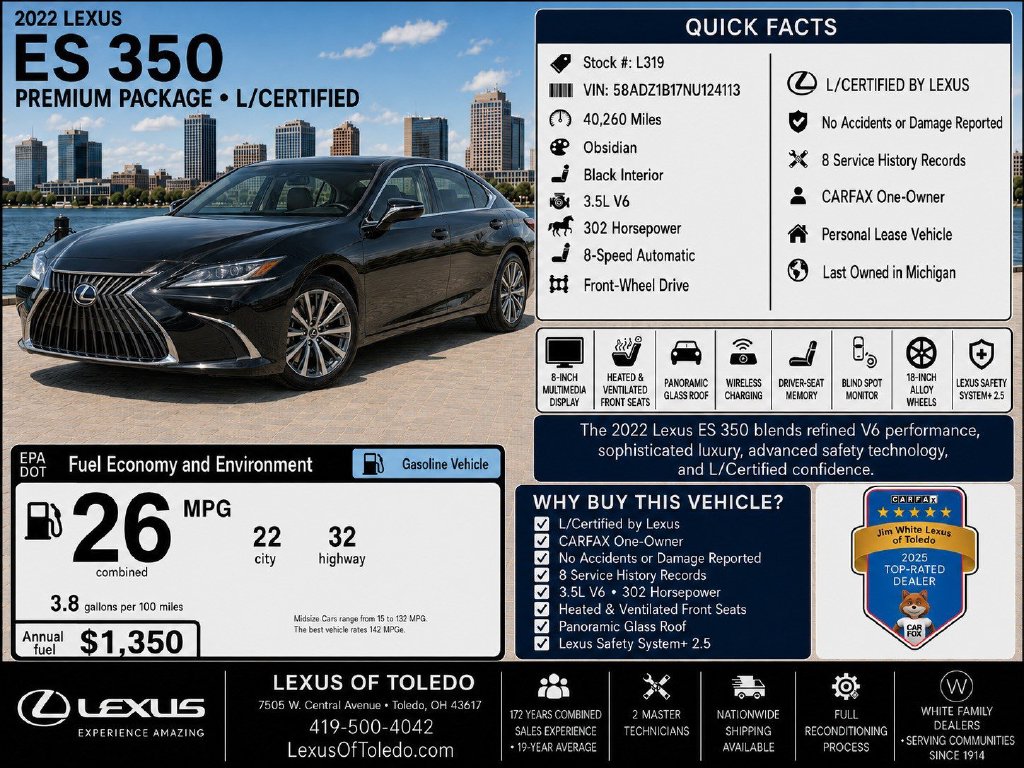 2022 Lexus ES 350 - Photo 3