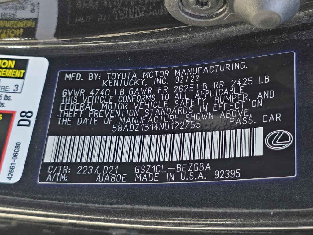 2022 Lexus ES 350 - Photo 12